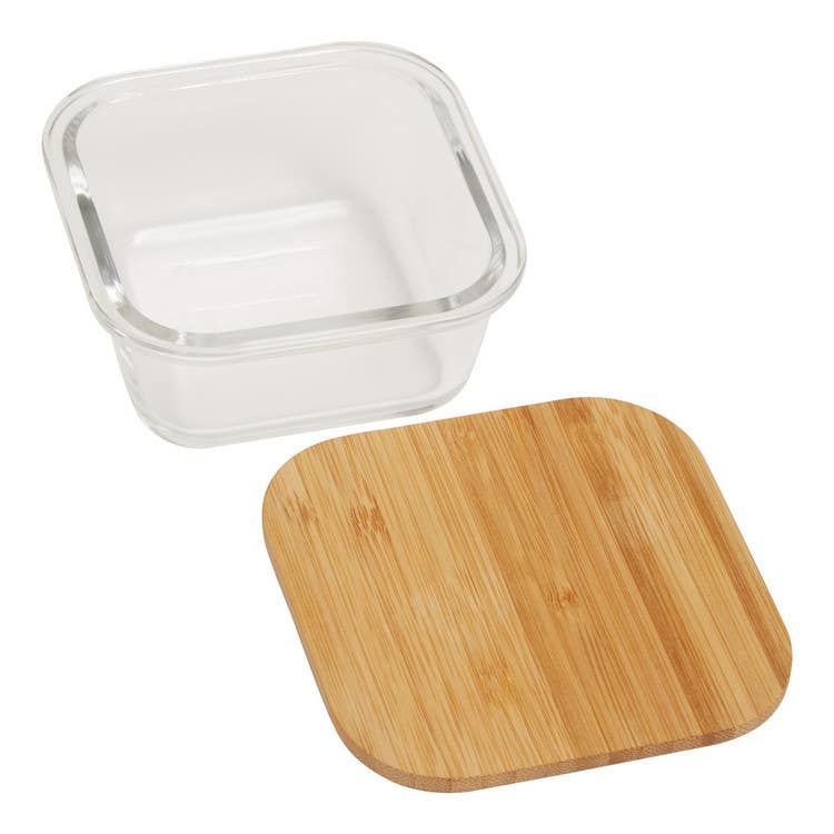 Freska 320ml Glass Container With Bamboo Lid