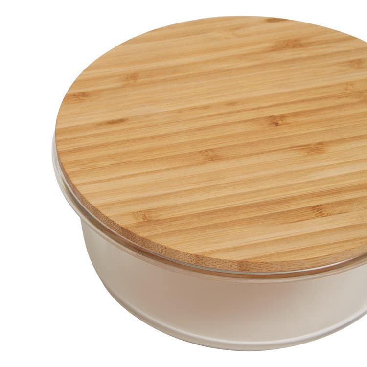 Freska 950ml Glass Container With Bamboo Lid