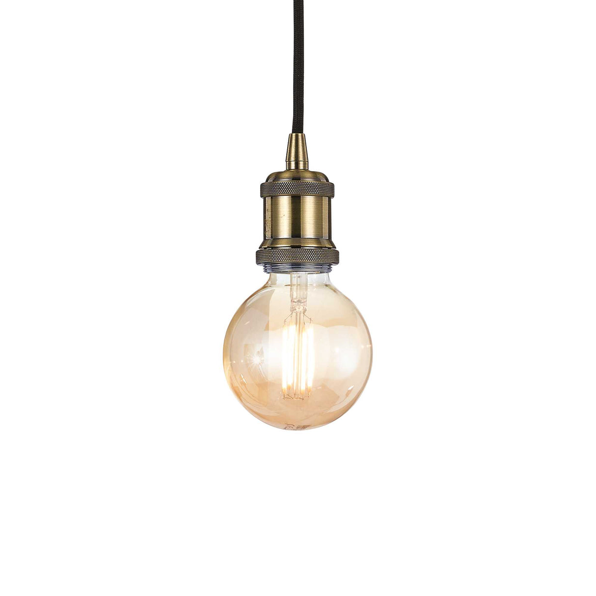 Elegant FRIDA Single-Bulb Pendant Light in Burnished Finish