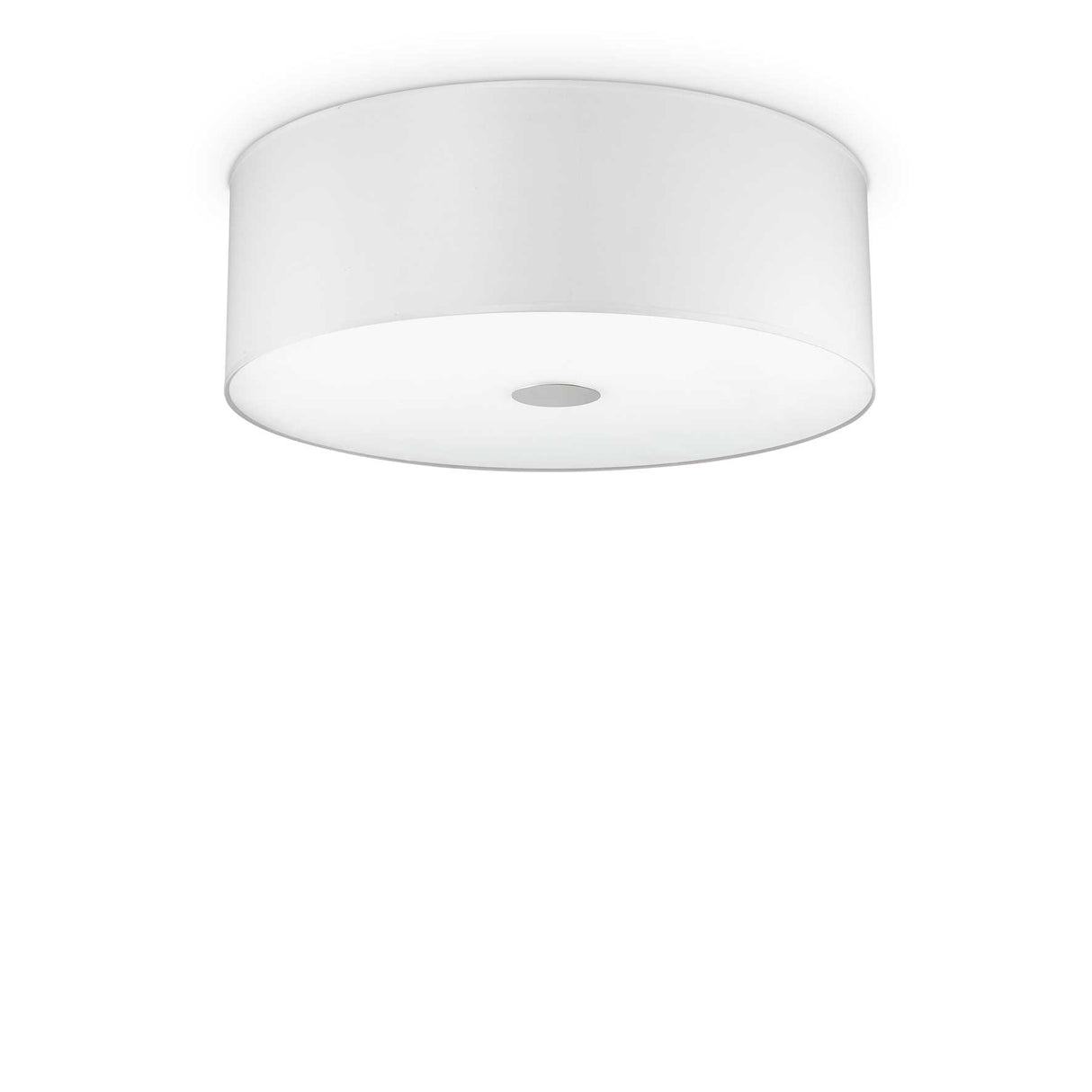 Modern White Drum Ceiling Light with Cylinder Shade