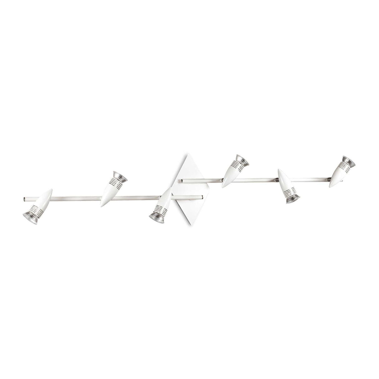 Alfa Modern Dual Arm White Wall and Ceiling Spotlight Fixture
