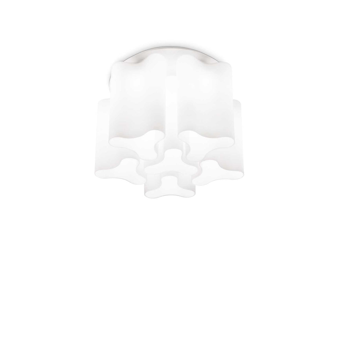 French White Modern Semi-Flush Seabed Light Fixture