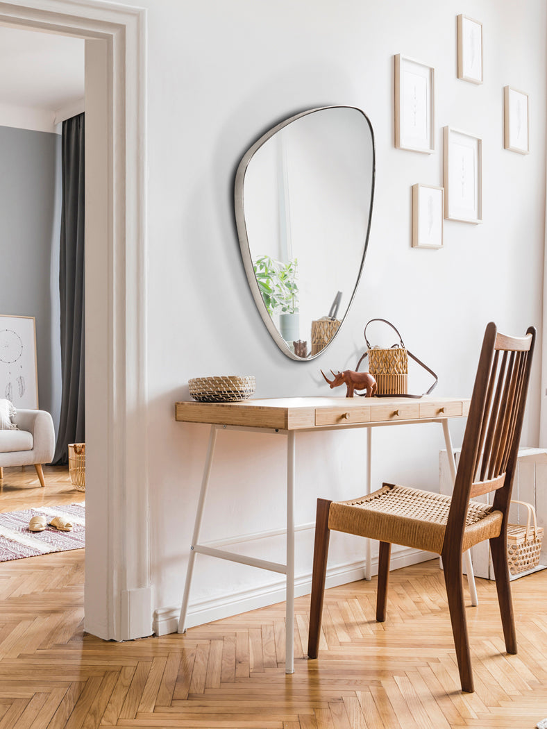 Triangular Silver Mirror 84x55 cm - Orio Design