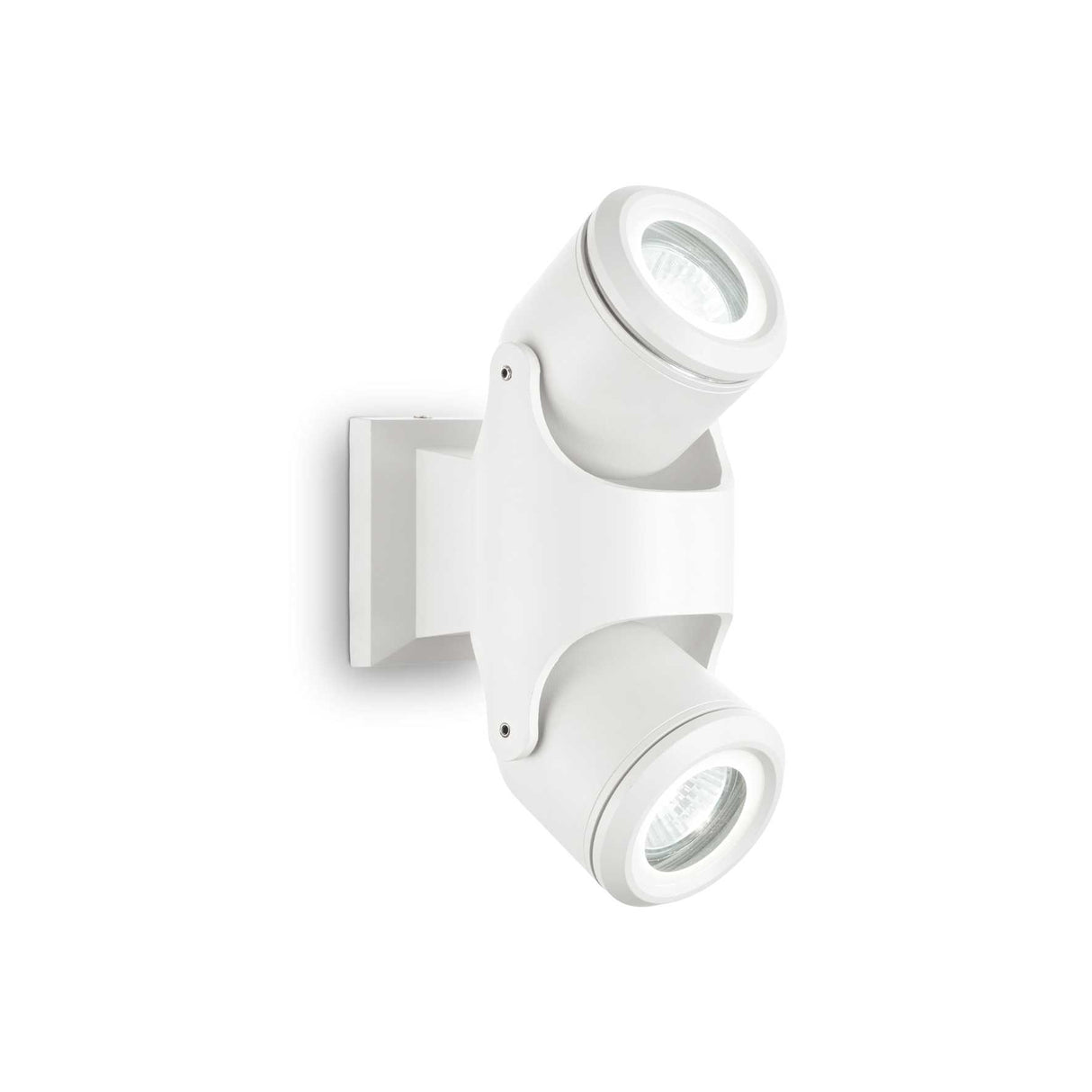 Sleek Dual White Adjustable Spotlight Wall Light