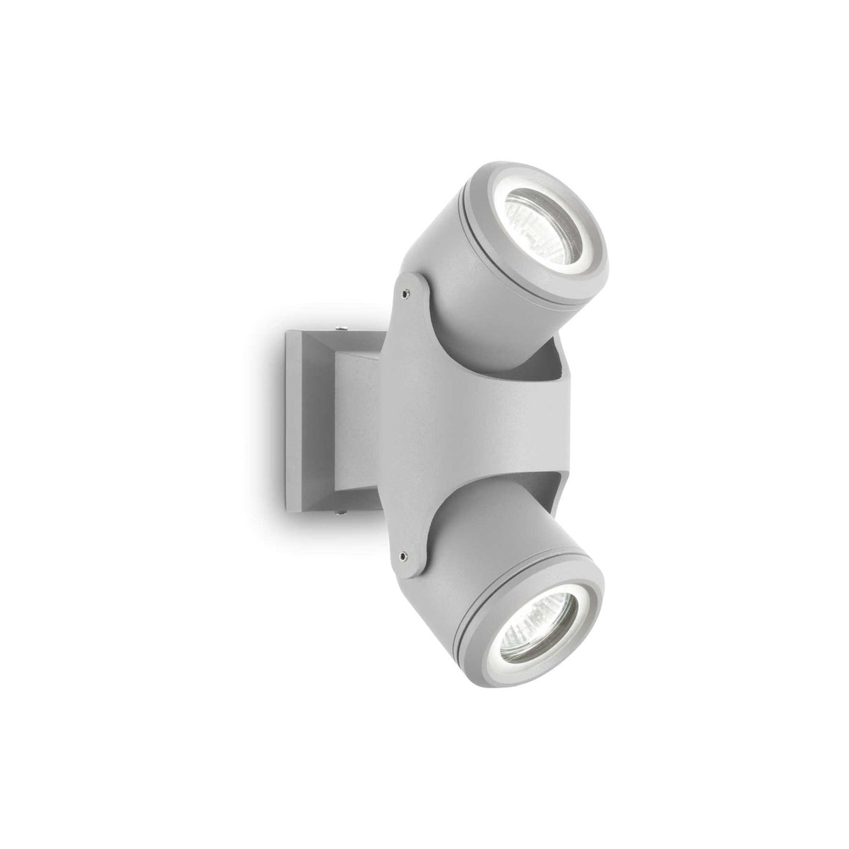 Zeno Adjustable Twin Spotlight Wall Light in Grey