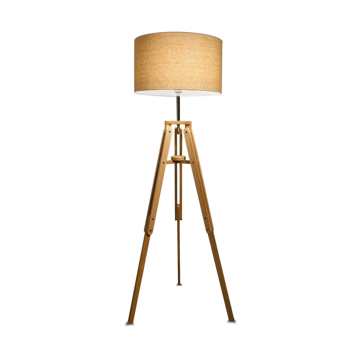Modern Klimt Tripod Floor Lamp with Contemporary Drum Shade