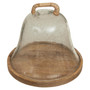 Garner Glass Cheese Dome with Mango Wood Base