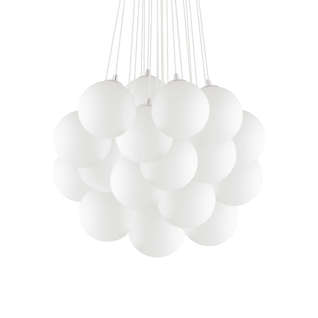 Modern Mapa Double-Bulb Pendant Light in Elegant White