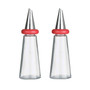 Red Plastic Oil And Vinegar Set