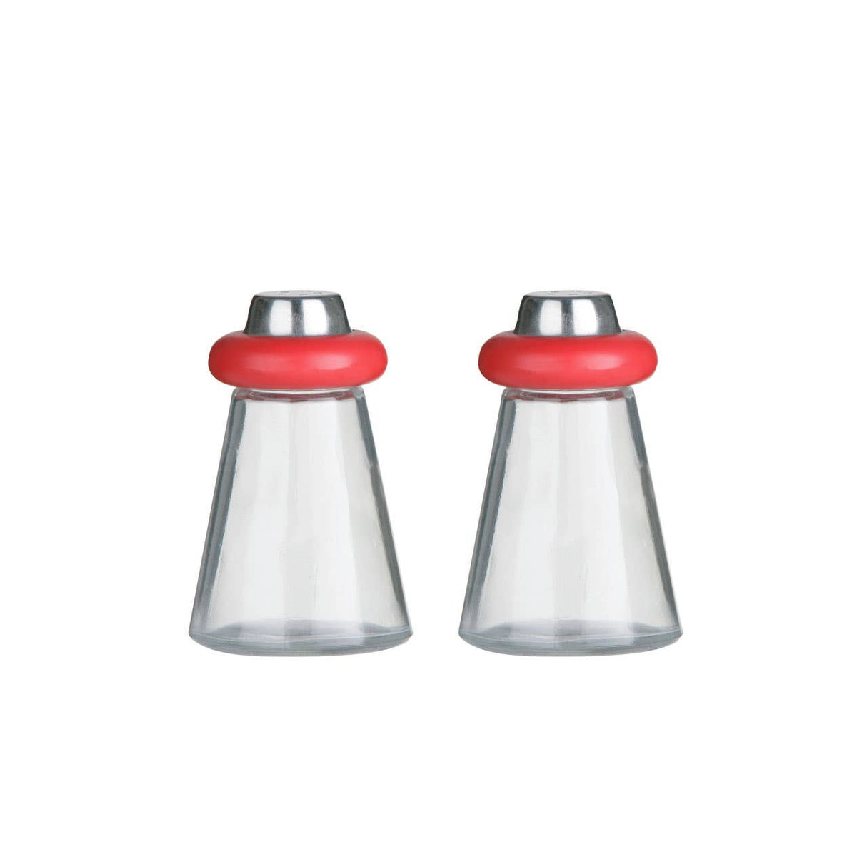 Red Plastic Salt And Pepper Shakers