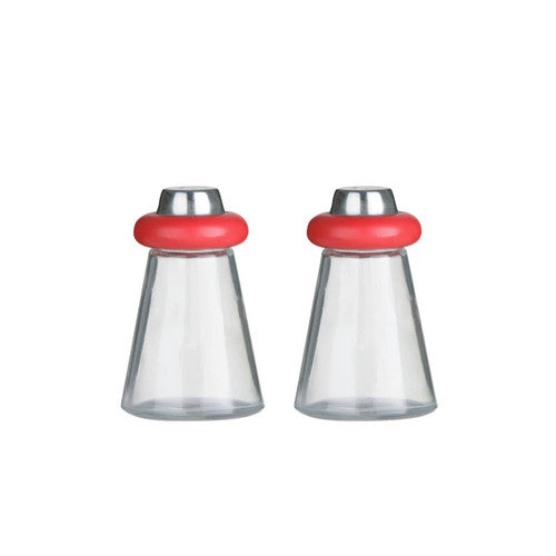 Red Plastic Salt And Pepper Shakers