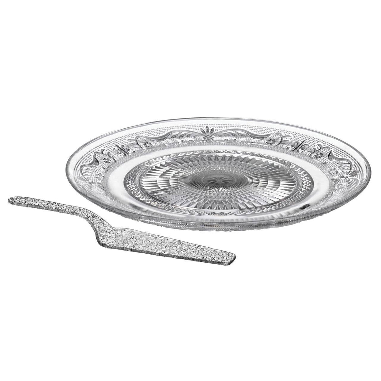 Molly Clear Glass Cake Plate And Slice