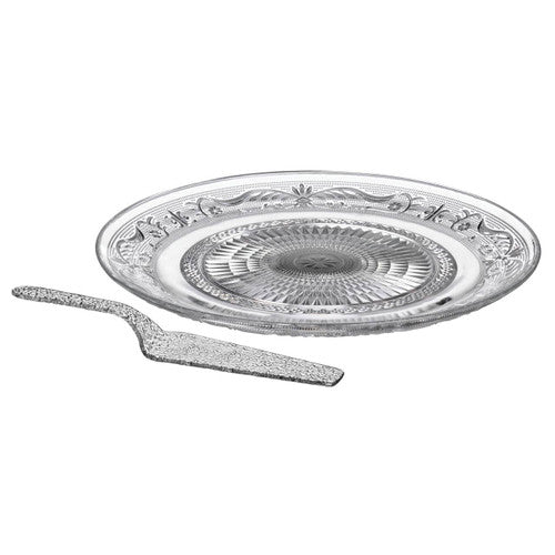 Molly Clear Glass Cake Plate And Slice