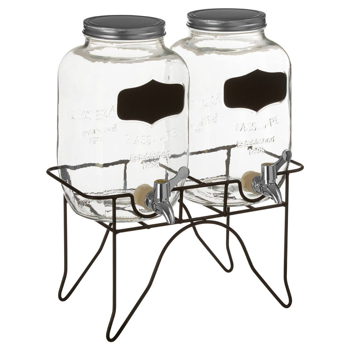 Grocer Glass Dispenser Jars