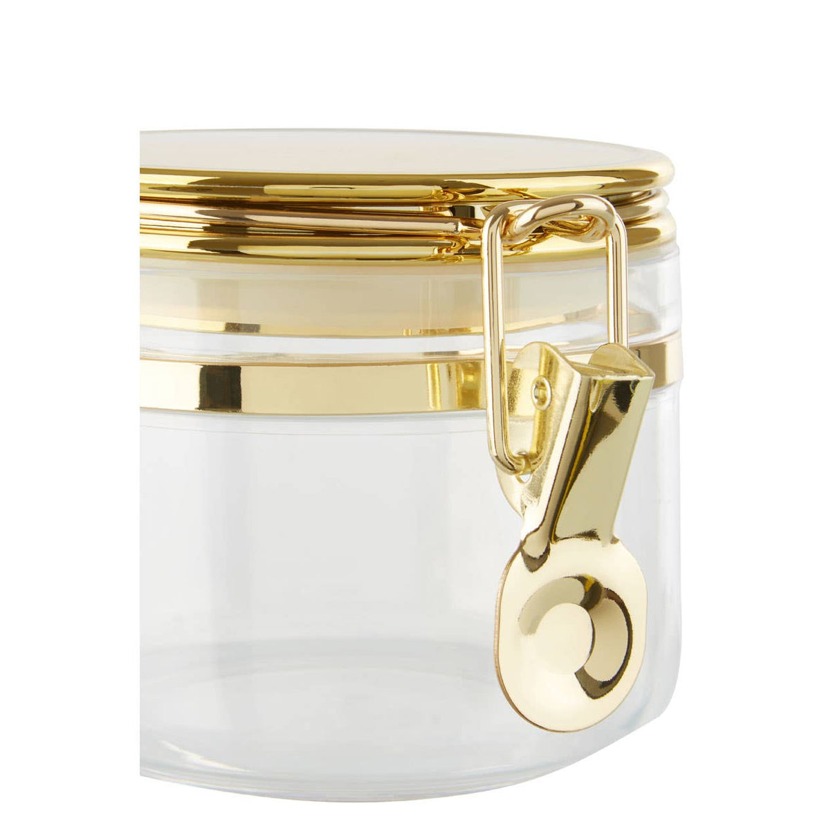 Gozo Small Round Canister With Gold Clip
