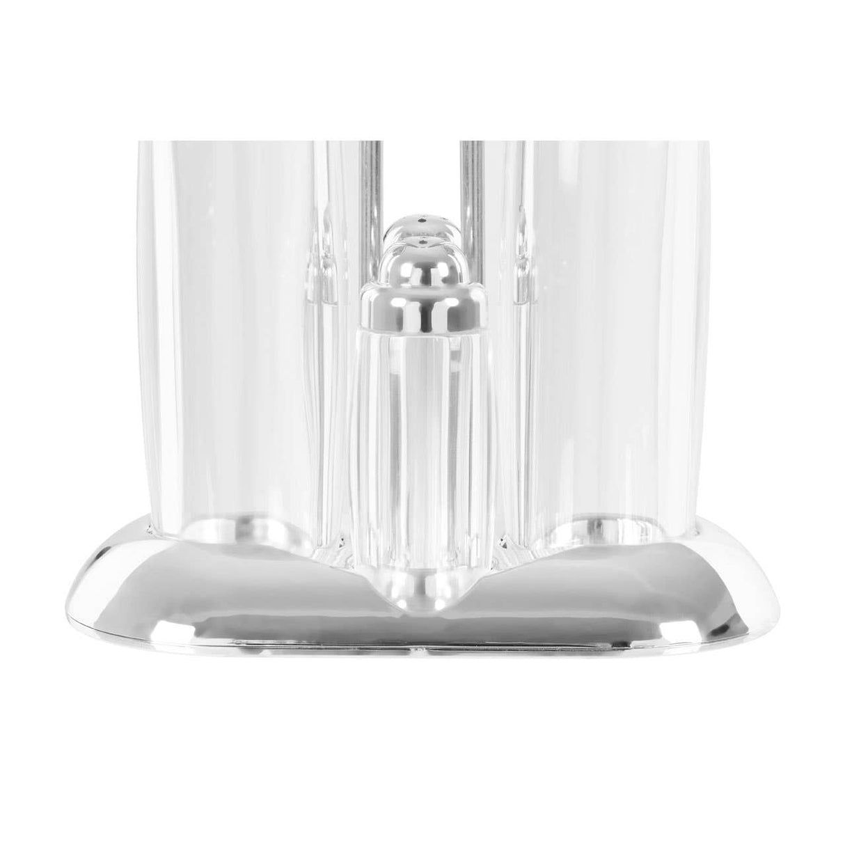 Gozo Transparent And Silver 4Pc Condiments Set