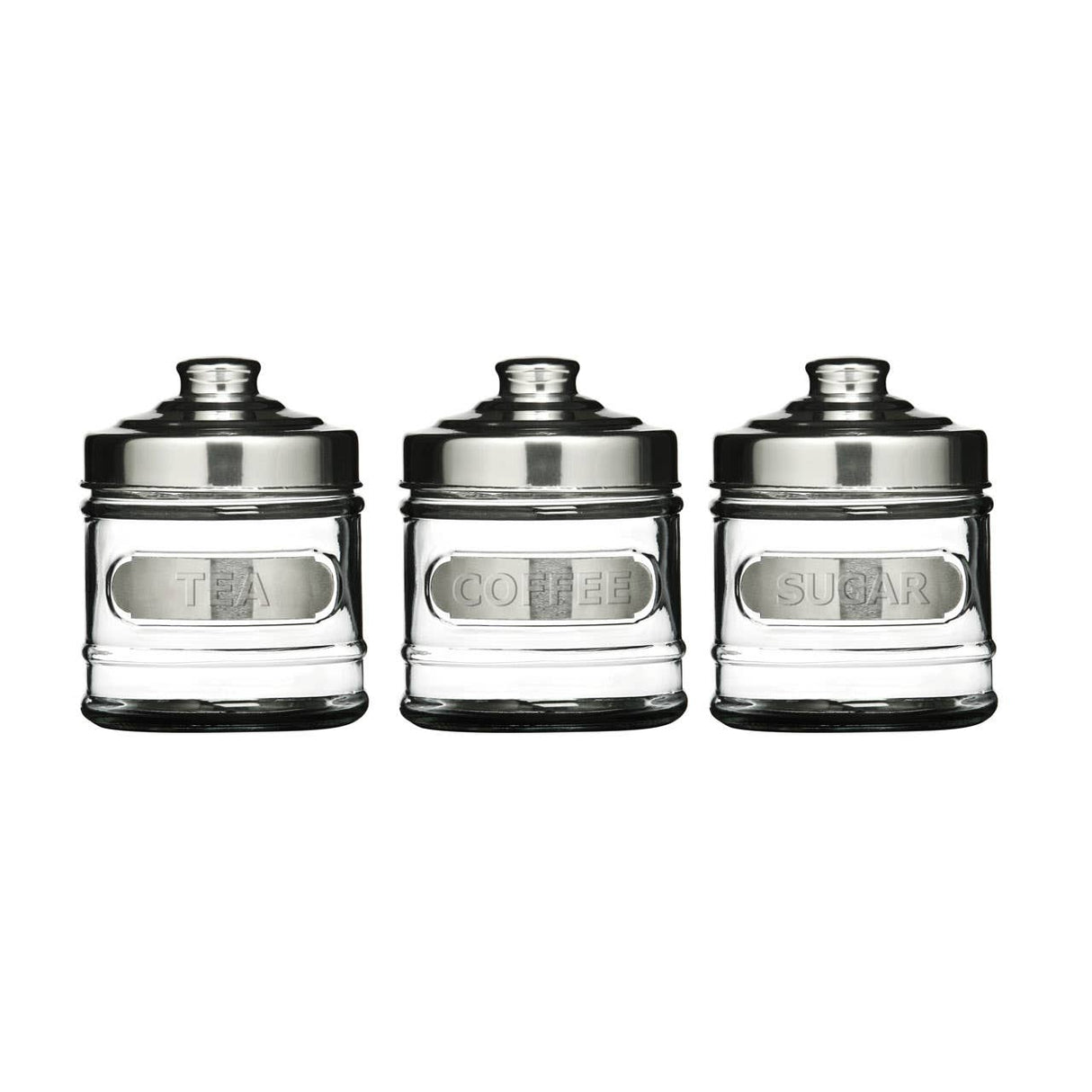 Tea Coffee And Sugar Aluminium Lid Jar Set