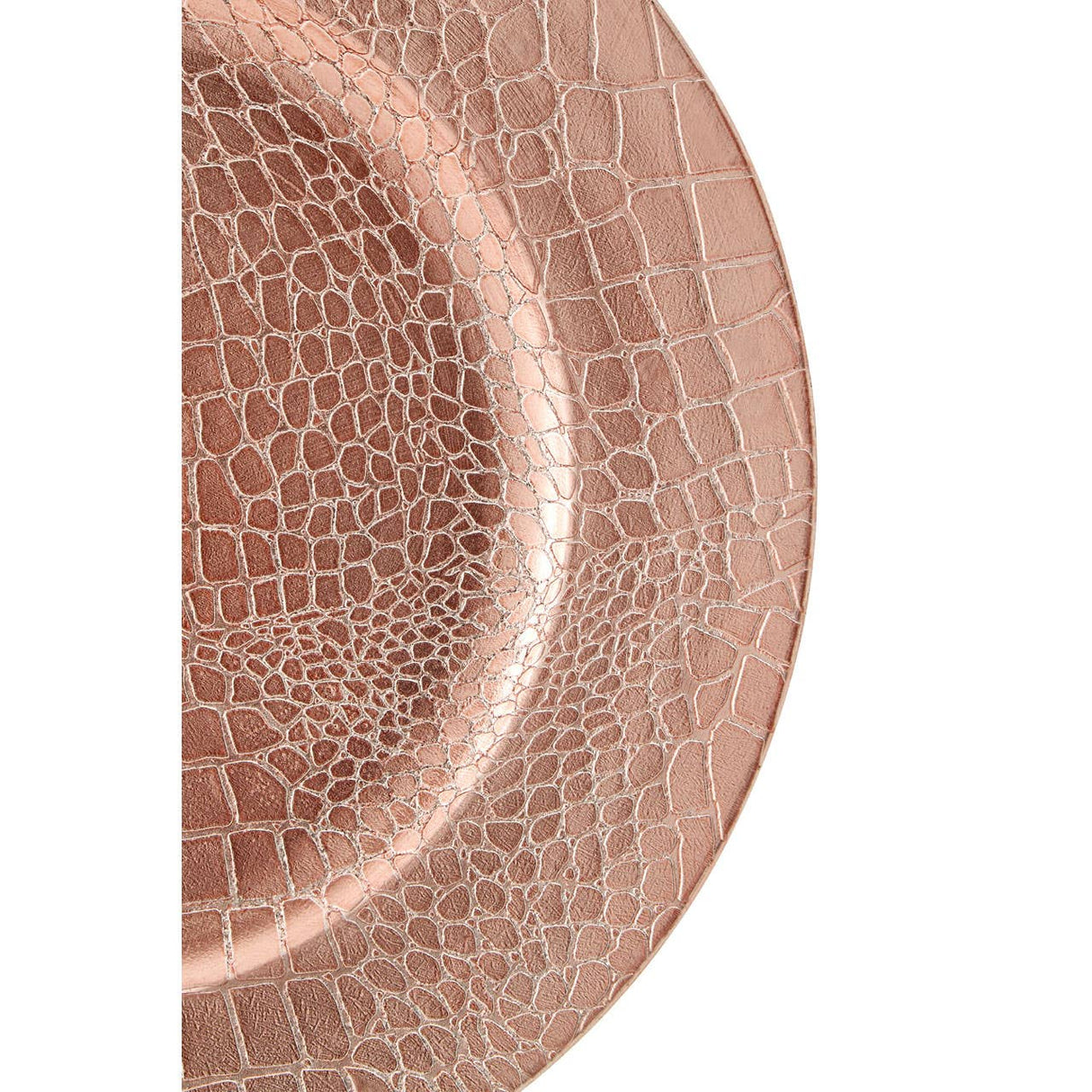 Rose Gold Pebble Effect Charger Plate