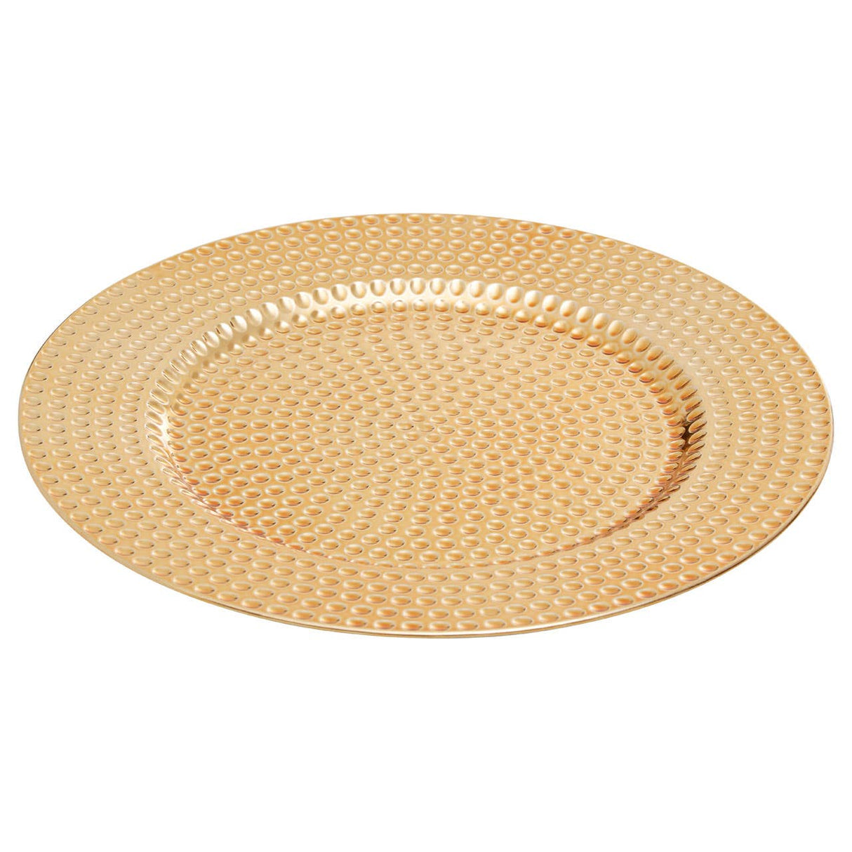 Dia Gold Finish Hammered Charger Plate