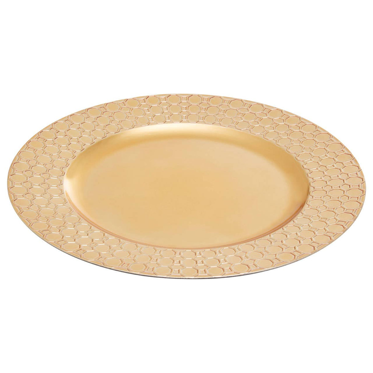 Dia Gold Finish Octagon Charger Plate