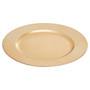 Dia Gold Finish Hammered Rim Charger Plate