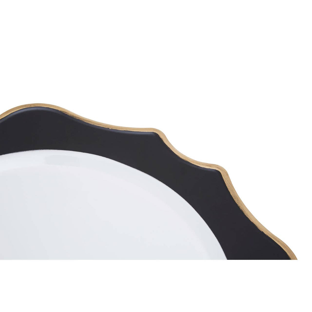 Dia 24 Pc White And Black Round Charger Plate