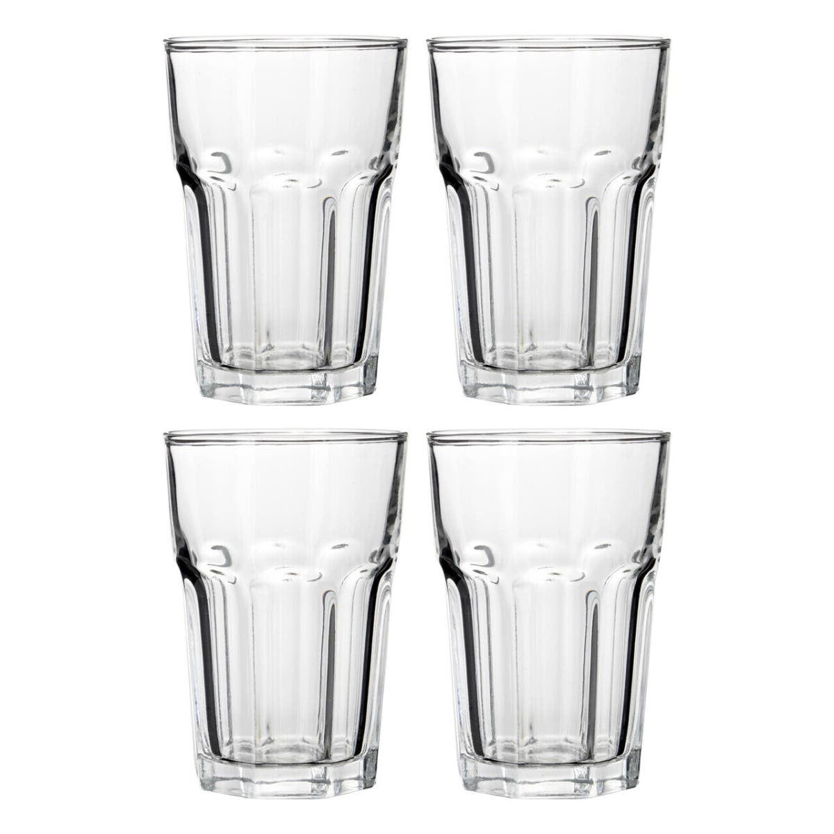 Euri Set of Four Clear Glass Tumblers 360ml