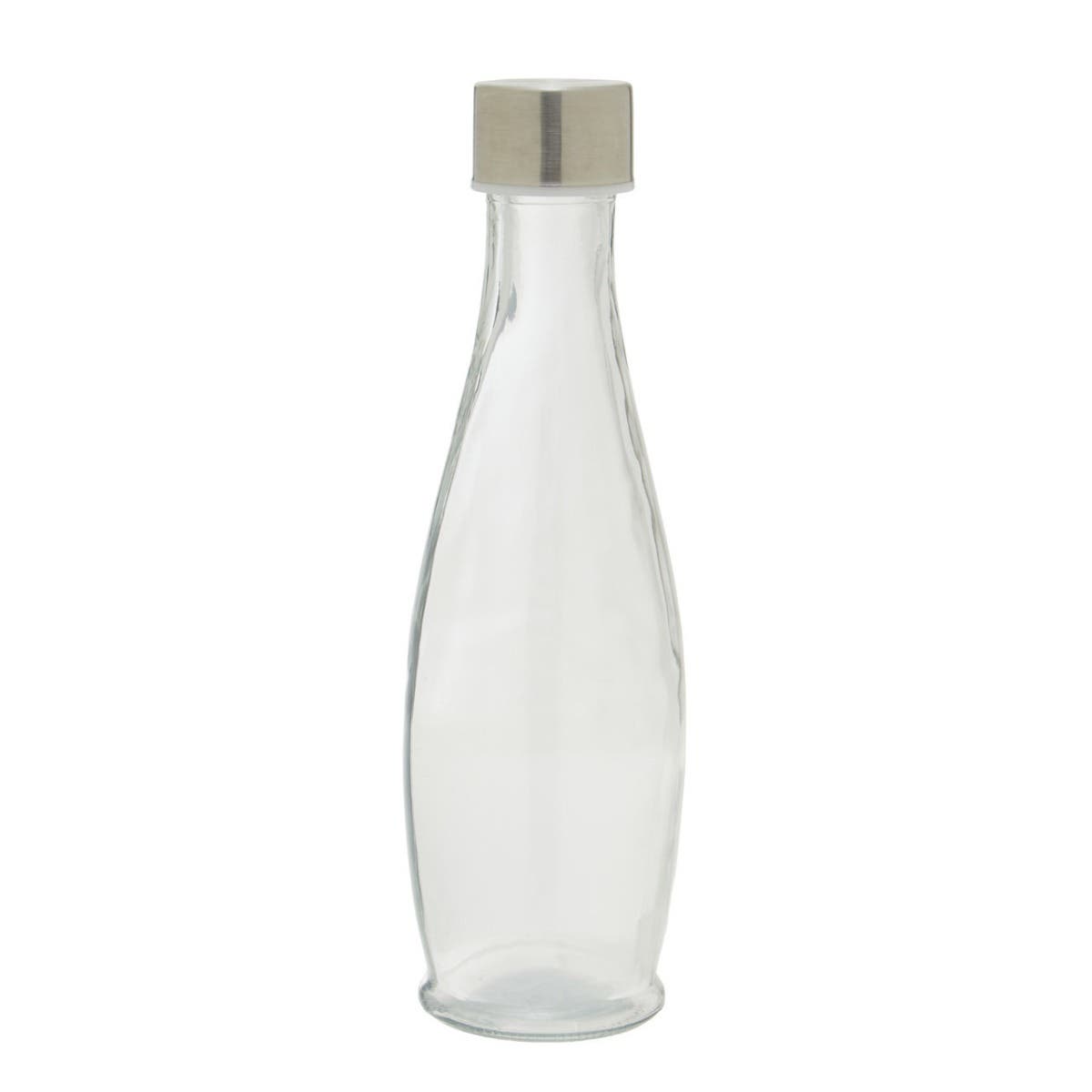 Clear Glass Bottle With Metal Lid 0.55 Ltr