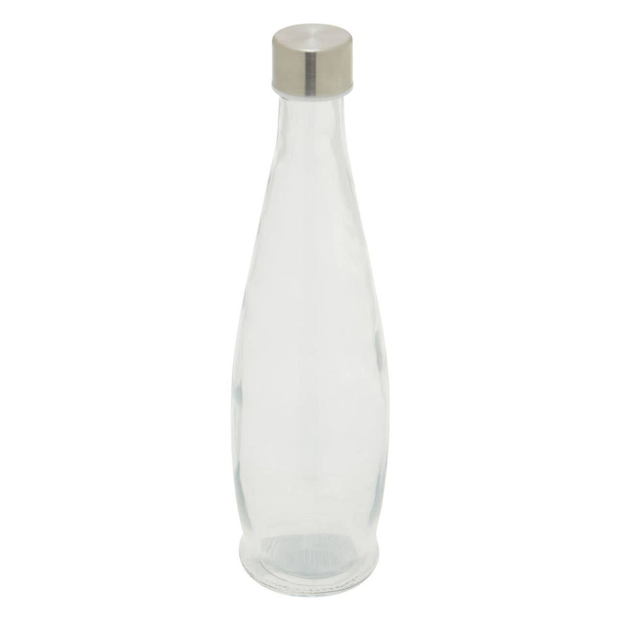 Clear Glass Bottle With Metal Lid 1.0 Ltr