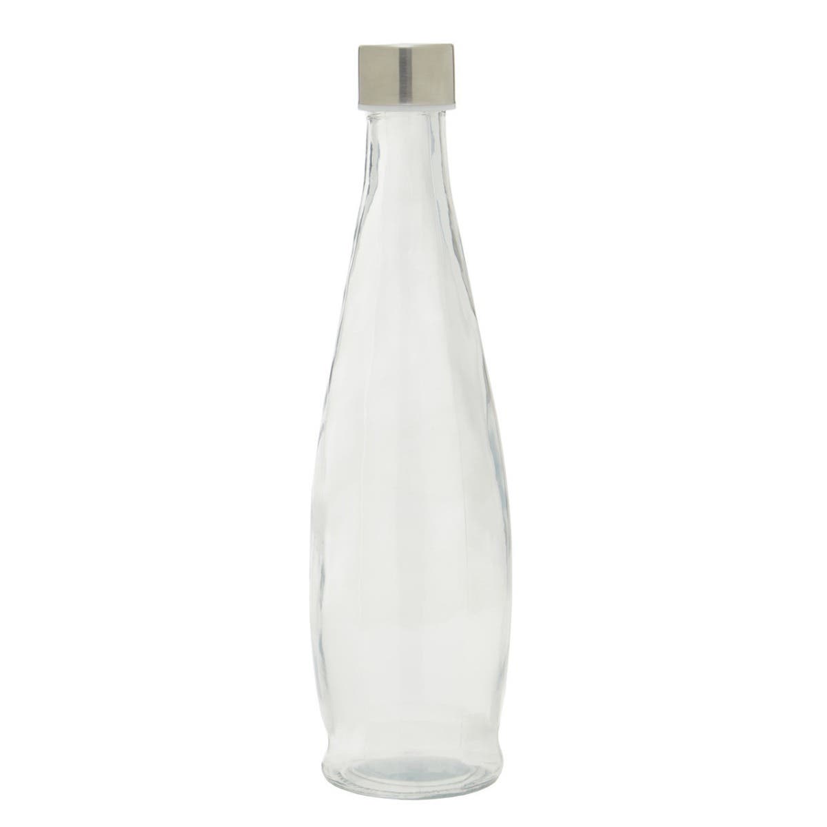 Clear Glass Bottle With Metal Lid 1.0 Ltr