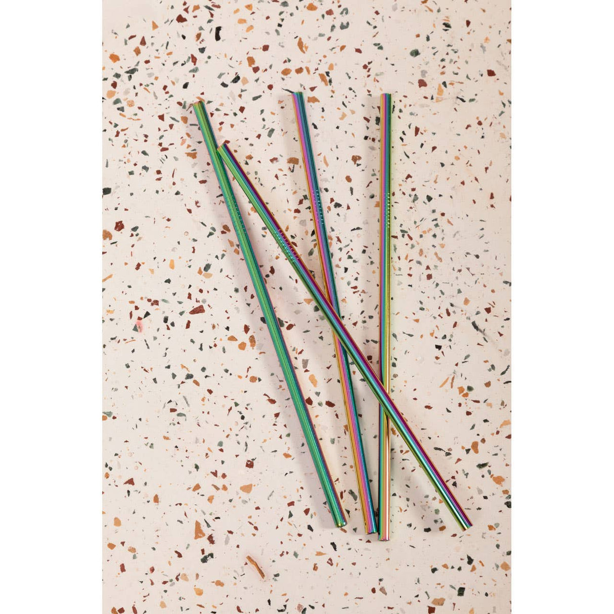 Mimo Set Of 4 Oil Slick Straight Straws