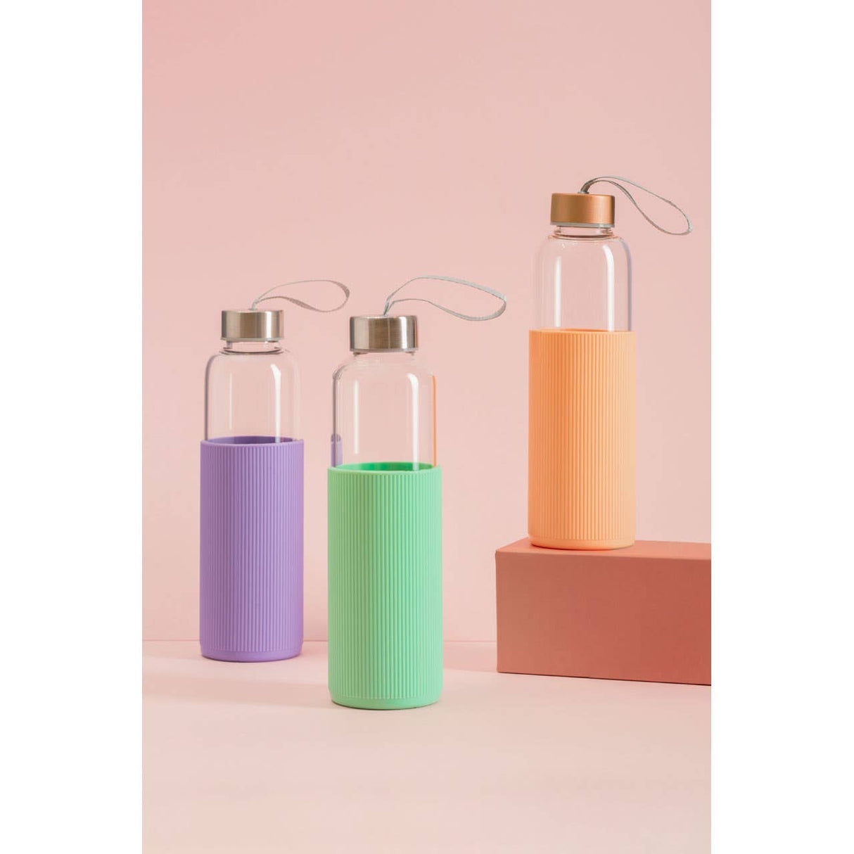 Mimo Glass Mug With Mint Silicone Sleeve