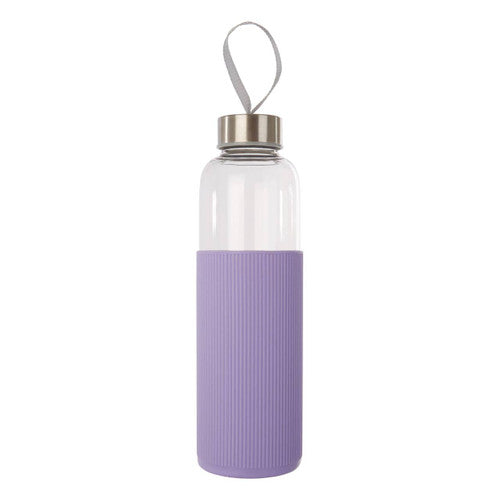 Mimo Glass Mug With Purple Silicone Sleeve