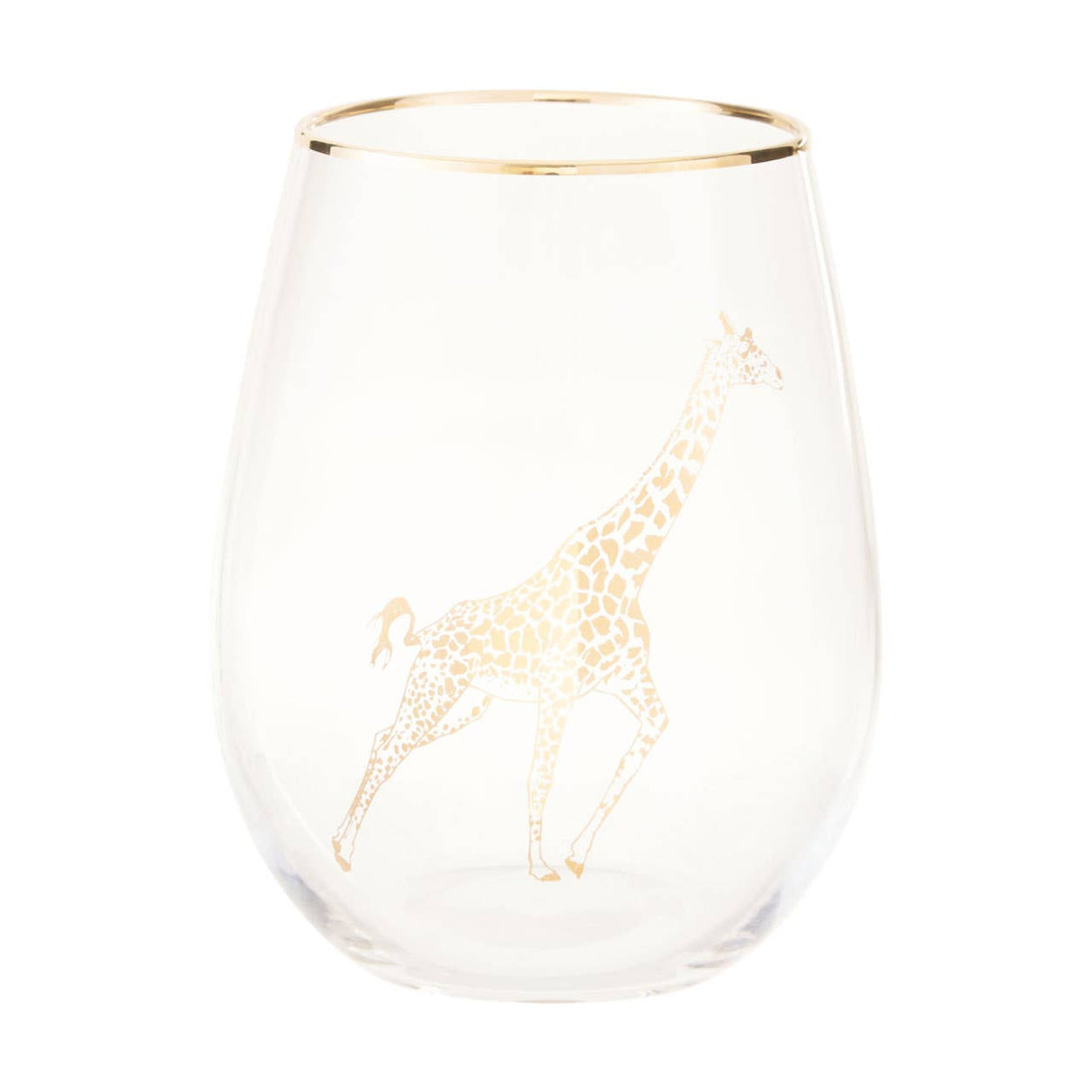 Giraffe Stemless Wine Glass
