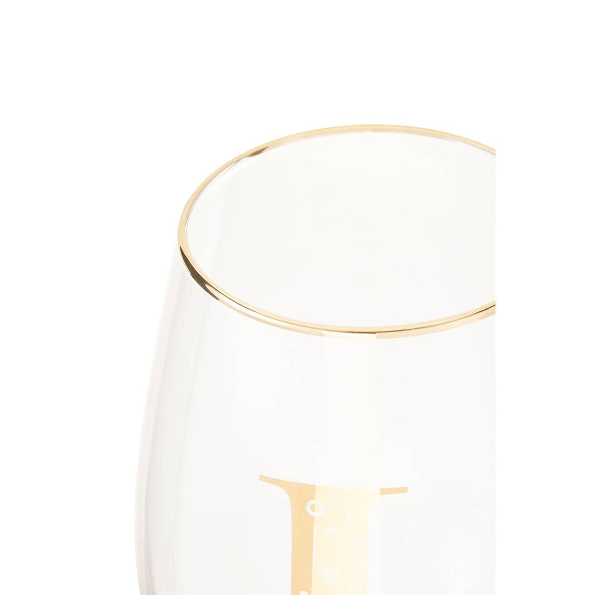 Letter L Stemless Wine Glass