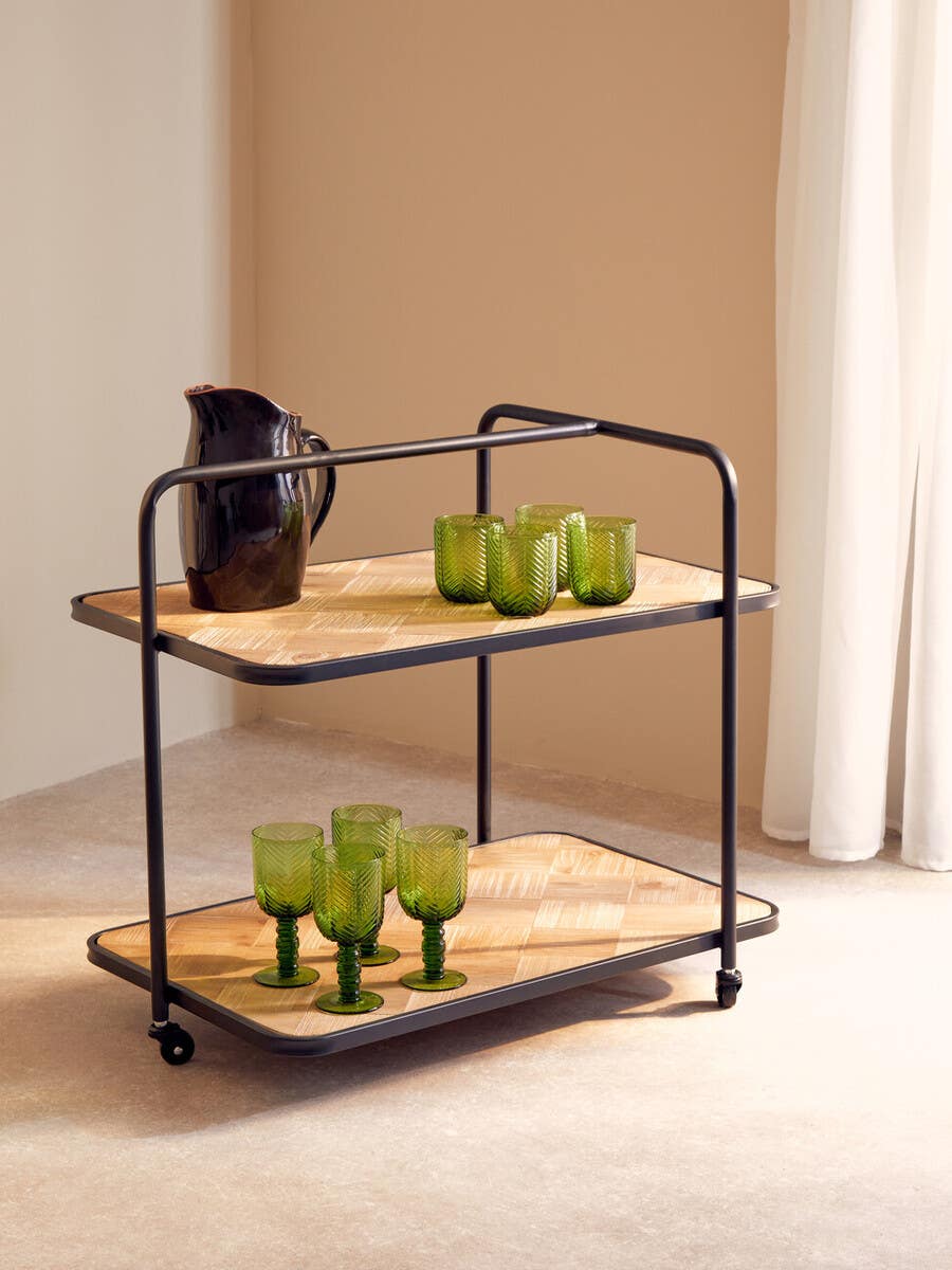 Set Of Four Fleur Green Tumblers