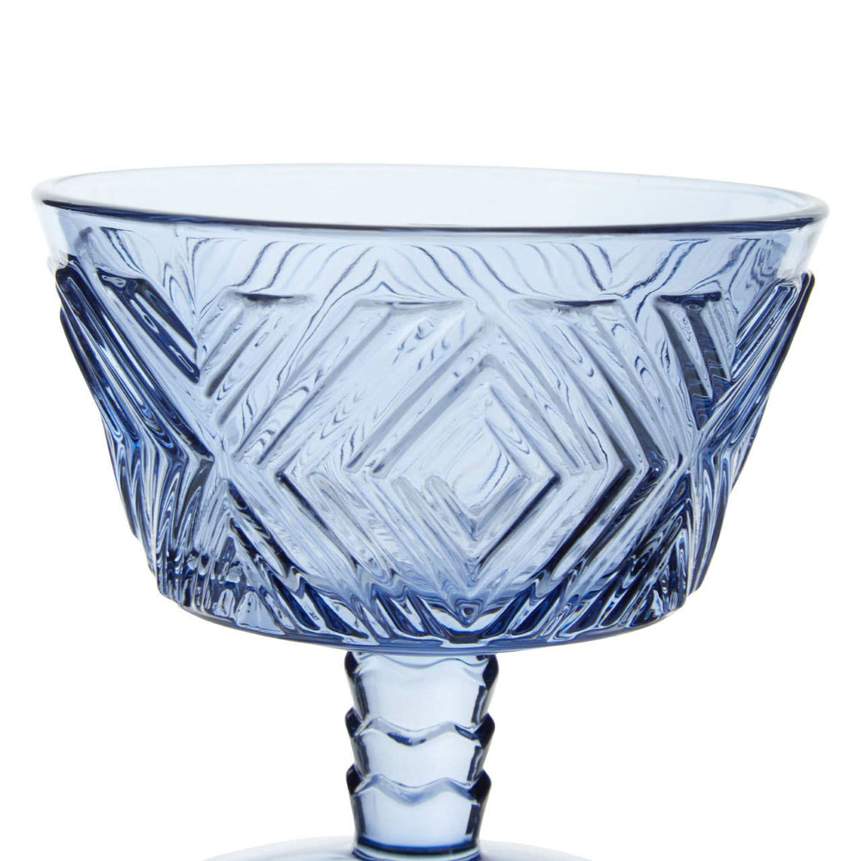 Set Of Four Fleur Blue Dessert Dishes