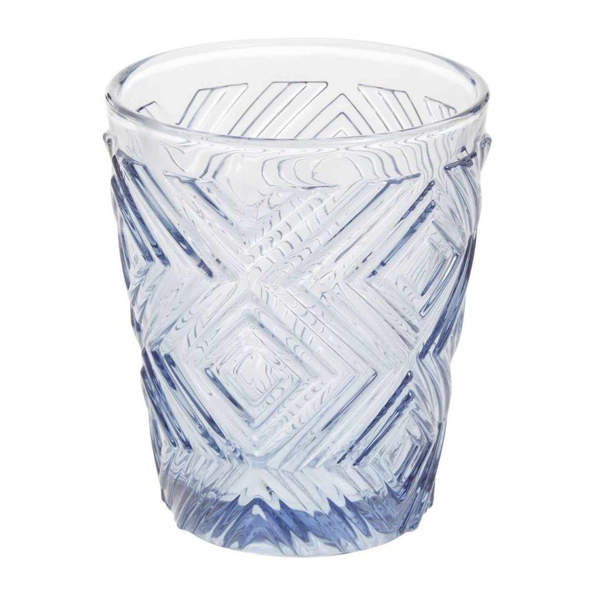Set Of Four Fleur Blue Tumblers