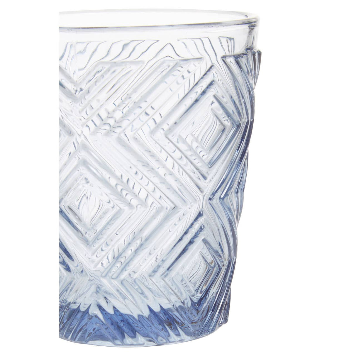 Set Of Four Fleur Blue Tumblers