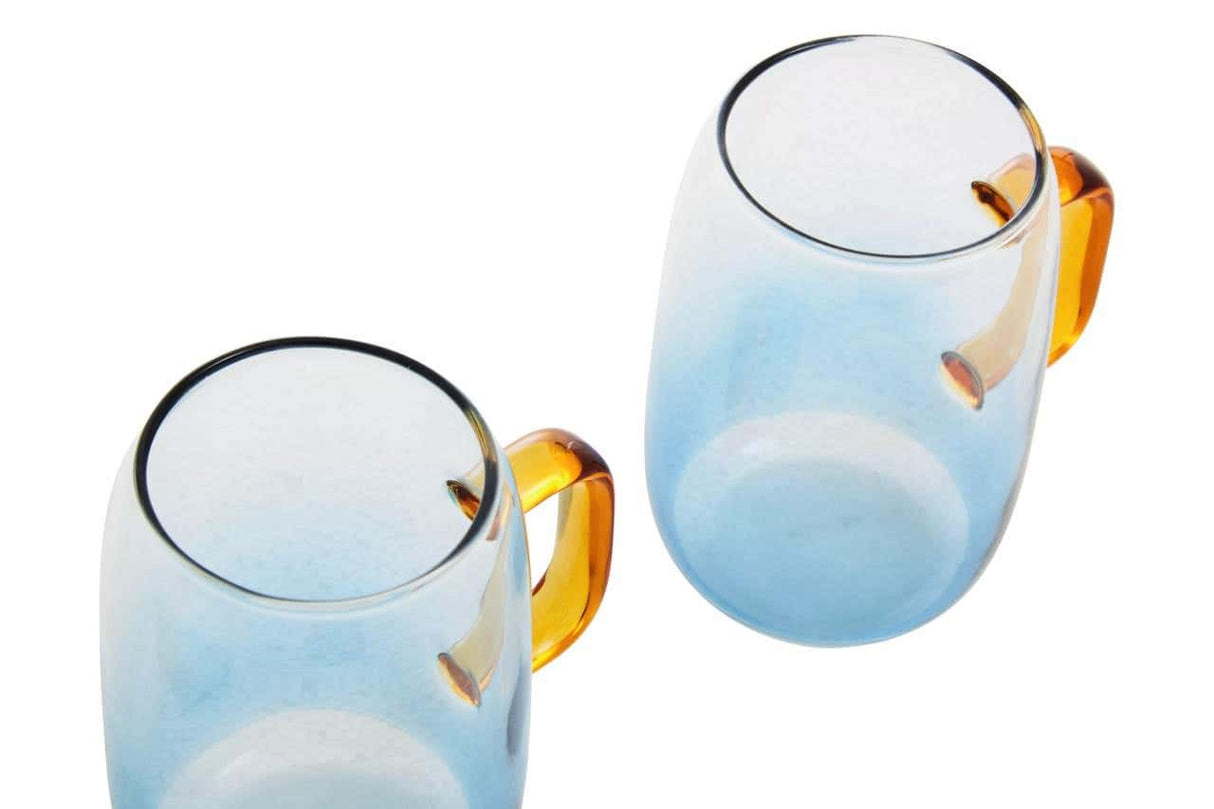 Noa Blue Glass And Jug Five Piece Set