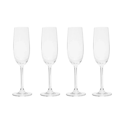 Ada Set Of 4 Crystal Champagne Glasses