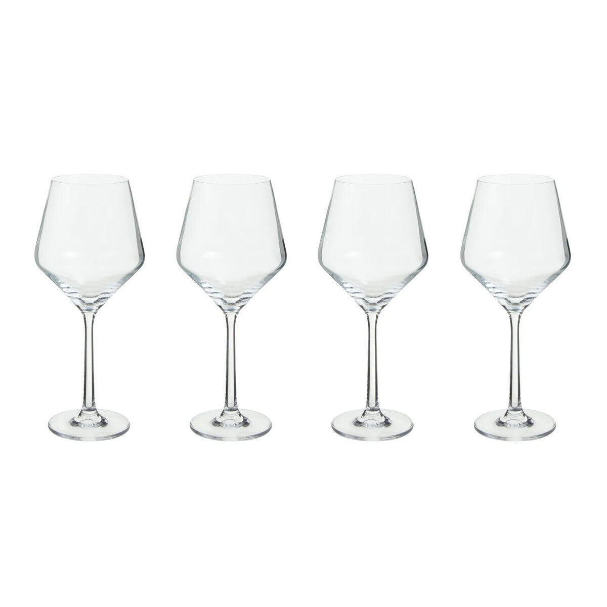 Ada Set Of 4 Crystal Burgundy Glasses