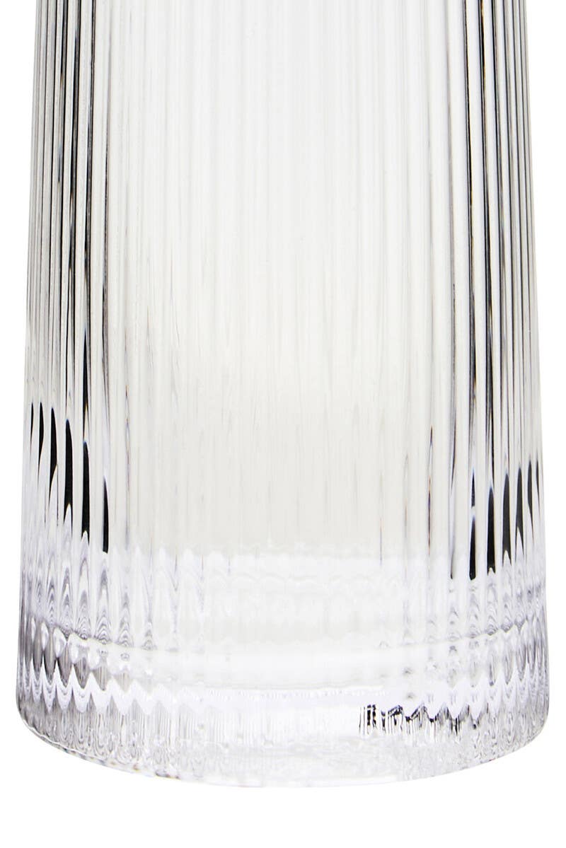 Set of Four Eldon Ribbed 420ml Clear Hi Ball Glasses