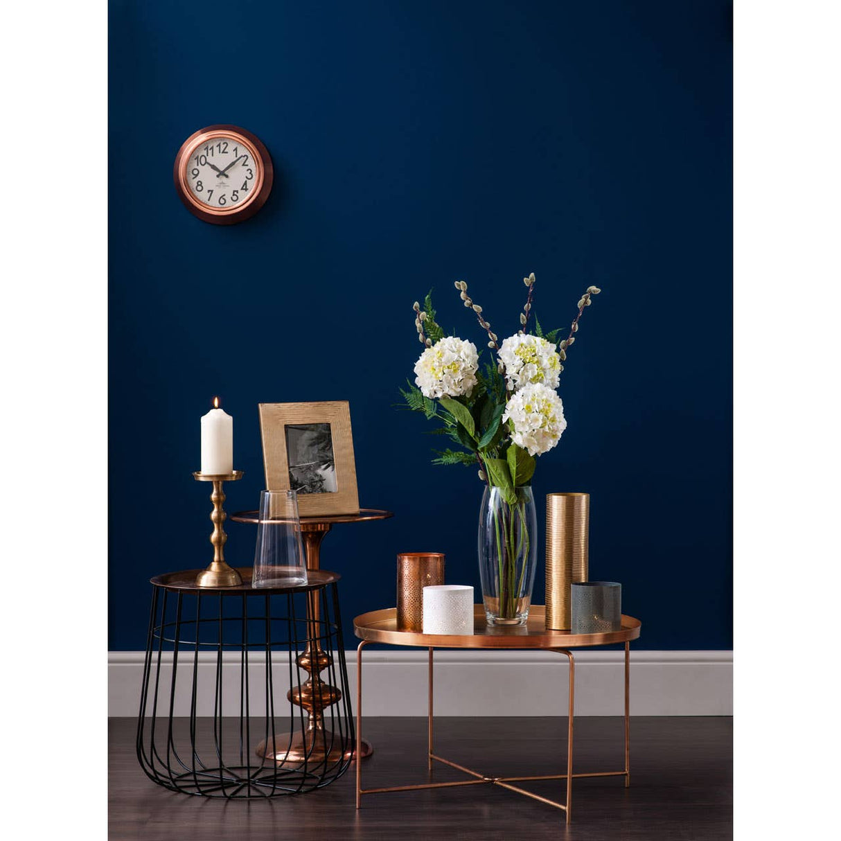 Complements Grey Finish Small Candle Holder
