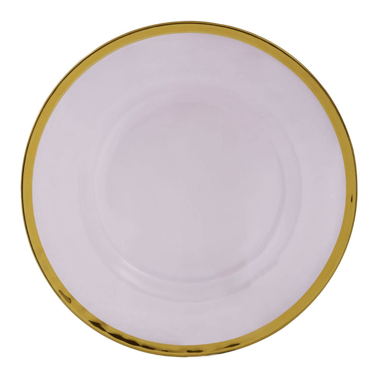 Ida Glass Charger Plate With Gold Rim