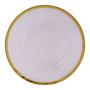 Ida Glass Charger Plate With Gold Rim