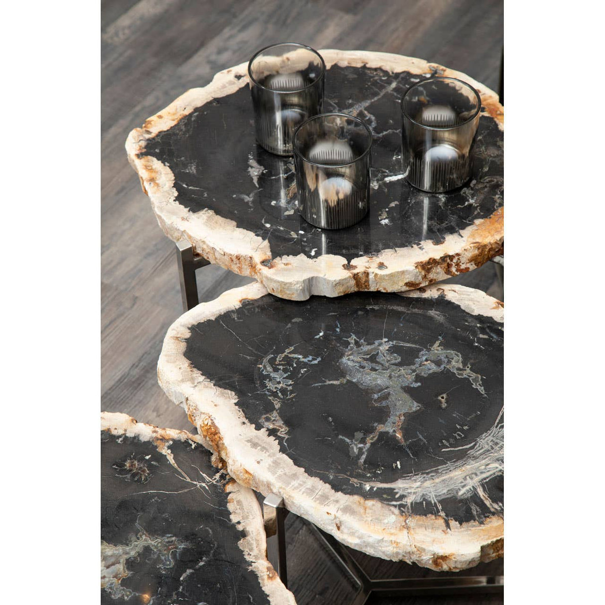 Complements Silver Glass Tealight Holder