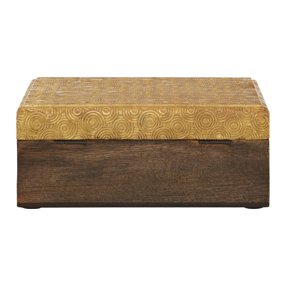 Bowerbird Gold Disc Design Large Trinket Box