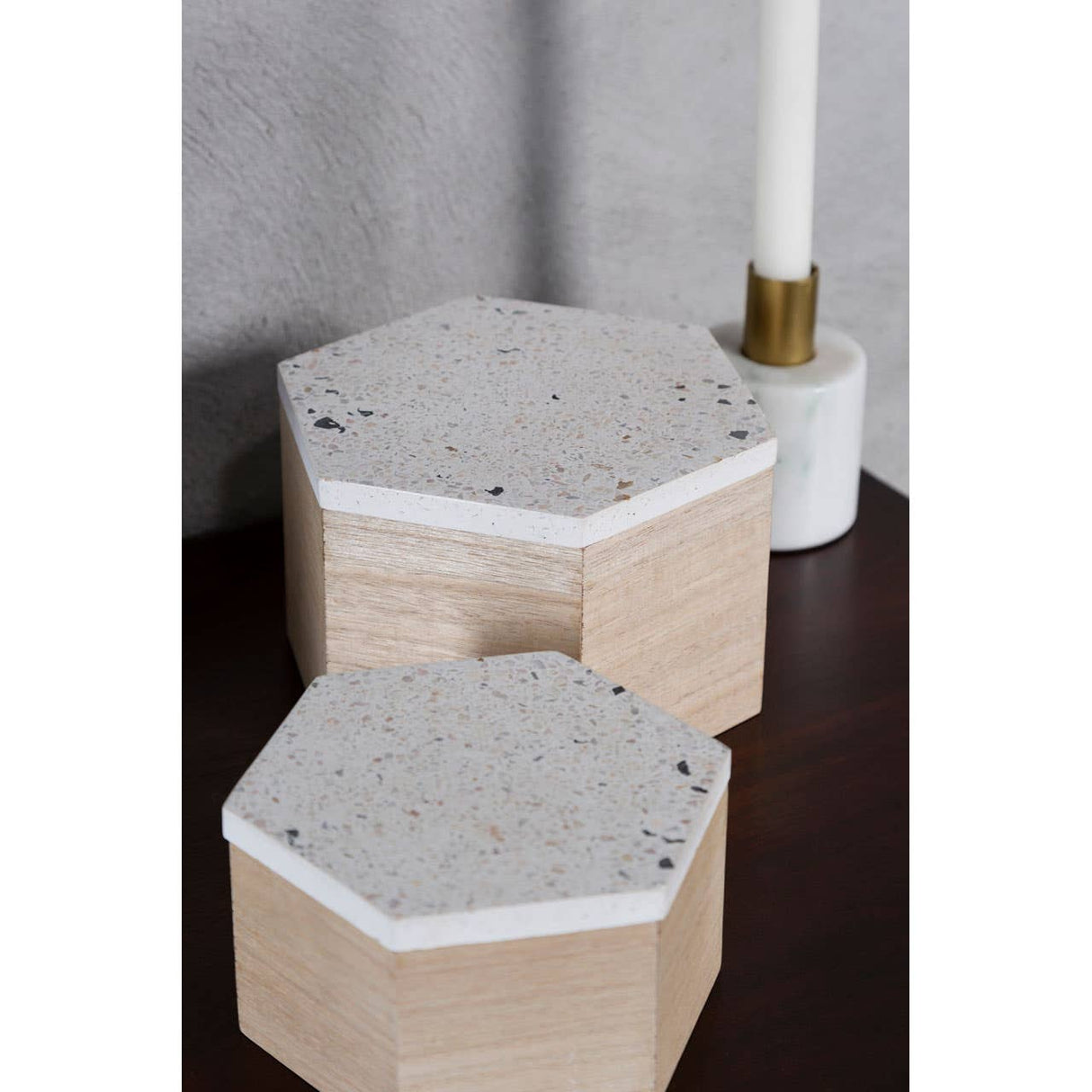 Mimo Large Terrazzo Lid Trinket Box