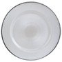 33Cm Embossed White Glass Charger Plate